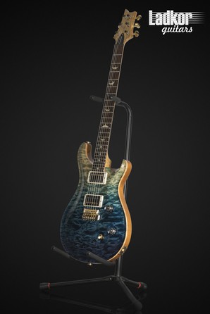 2013 PRS Custom 24 Wood Library Artist Package One Piece Quilt Top Blue Fade Brazilian Rosewood Korina