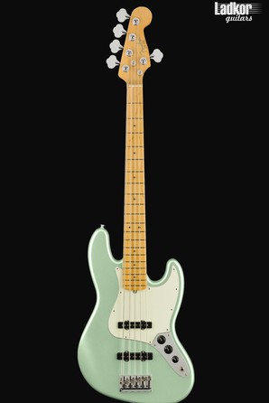 Fender American Professional II Jazz Bass V Mystic Surf Green 5 String NEW