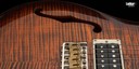 PRS SE Custom 24 Semi-Hollow Piezo Orange Tiger Smokeburst NEW