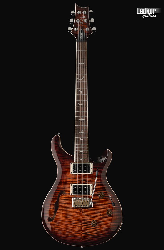 PRS SE Custom 24 Semi-Hollow Piezo Orange Tiger Smokeburst NEW