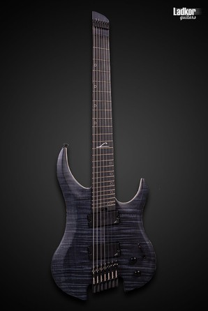 Legator G7FSS Black Flame Maple Ghost Satin Headless Fanned Fret Multi-Scale 7 String Super Shred Series NEW