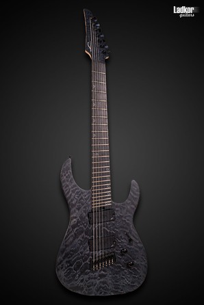 Legator N7FSS Black Quilt Maple Ninja Satin Fanned Fret Multi-Scale 7 String Super Shred Series NEW