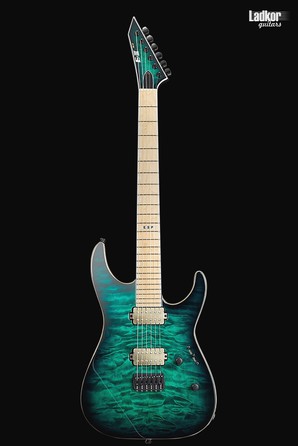 ESP E-II M-II NT Black Turquoise Burst Bare Knuckle NEW