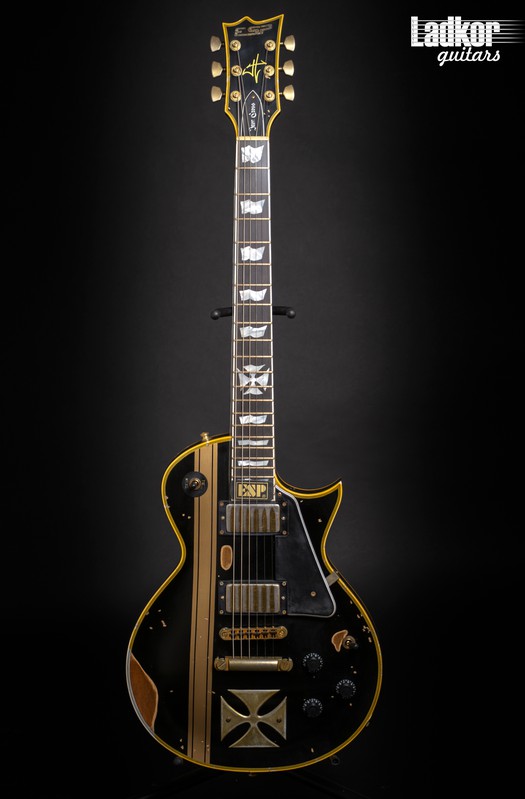 2009 ESP Iron Cross Distressed Black James Hetfield Signature Metallica 1 Of 100 Limited Edition